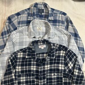 J. Crew Men's Small Flannel Shirt Bundle